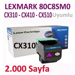 KEYMAX 351503-043004   LEXMARK 80C8SM0 2.000 SAYFA KIRMIZI