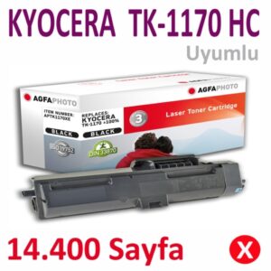 AGFAPHOTO APTK170XE (350300-041034)KYOCERA TK-170 HC 14.400 Sayfa Siyah  YÜKSEK KAP.